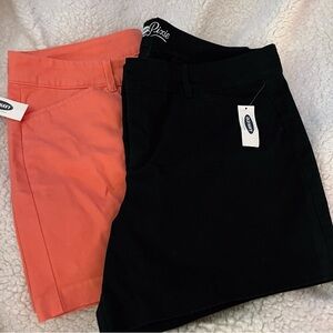 Old Navy Coral and Navy Women’s Shorts - Twin Pack